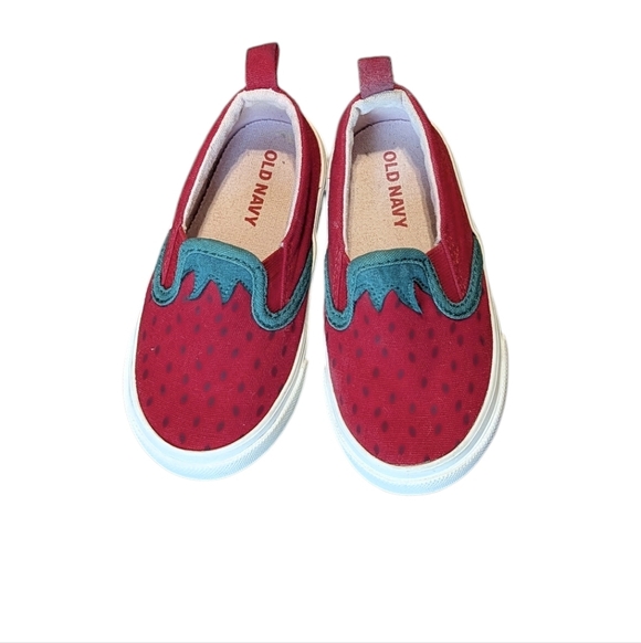 Old Navy Other - Old Navy Canvas Strawberry Slip On Shoes Size Toddler 5